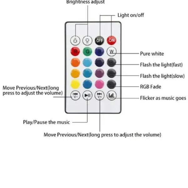 Multicolor LED Bulb with Bluetooth Speaker 12W