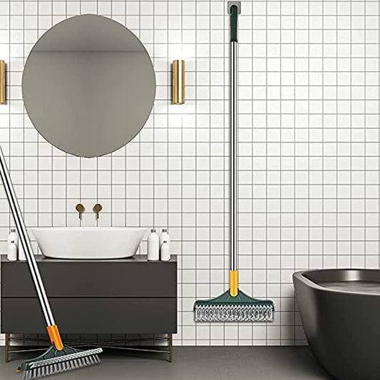 120° Rotatable Floor Brush Bathroom Tile Window Scrubber 2-in-1