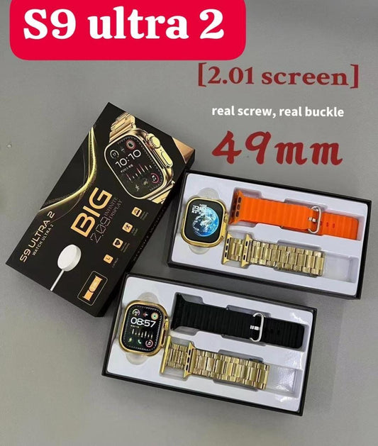 Health Smart Watch, Gold & Orange, Bluetooth 5.3 Fitness Tracker