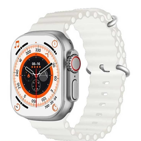 T800 Ultra Smart Watch Silver Fast Charging IP65 Waterproof