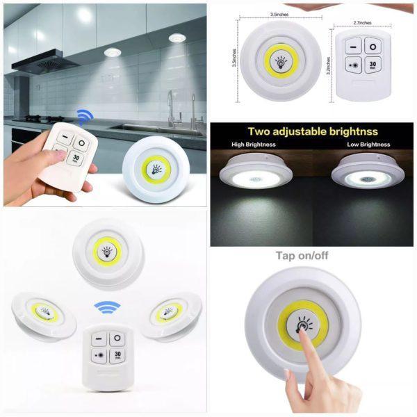 Rechargeable LED Light Set with Wireless Remote Control Included
