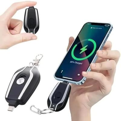 Keychain Power Bank iOS Type-C Black ABS
