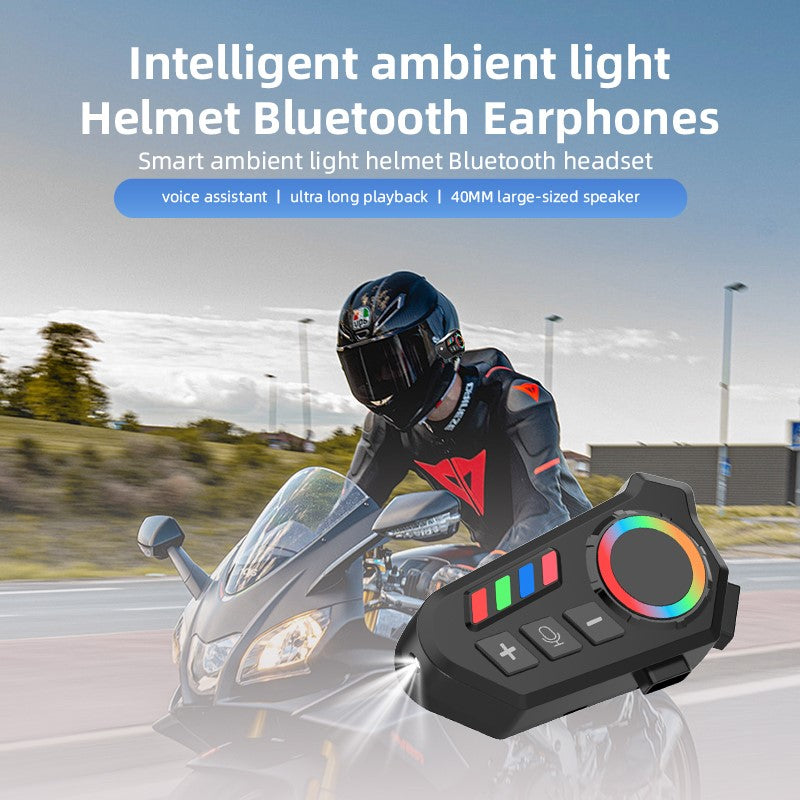 Motorcycle Helmet Bluetooth 5.3 Headset – Waterproof Noise Reduction Headphones