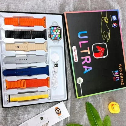 S10 Ultra 2 Smart Watch Titanium Black Orange Blue