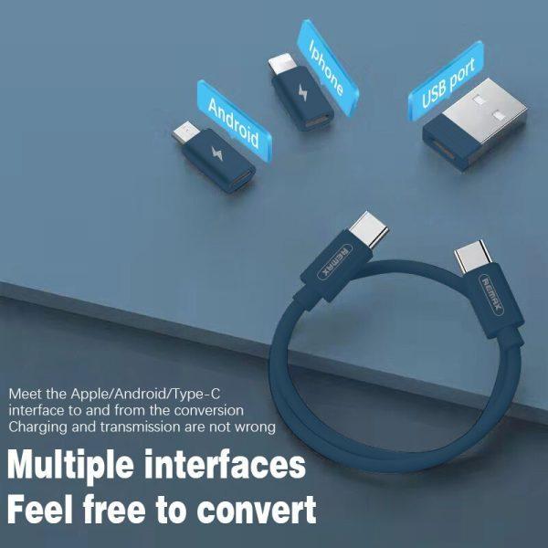 5-in-1 60W Fast Charging Cable Set Black