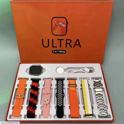 7-in-1 Smart Watch Multicolor Strap Bundle with Extra Bands