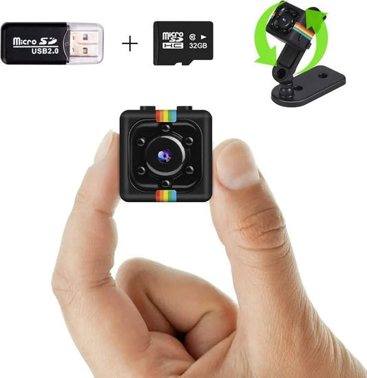 Mini Clear Vision Security Camera with 32GB SD Card & USB