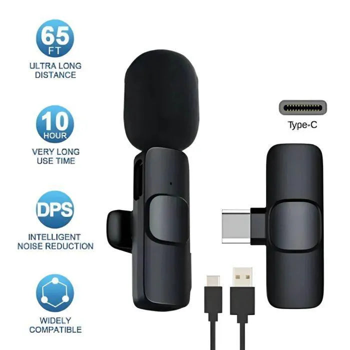 Wireless Type-C Mic for Vlogging & Streaming