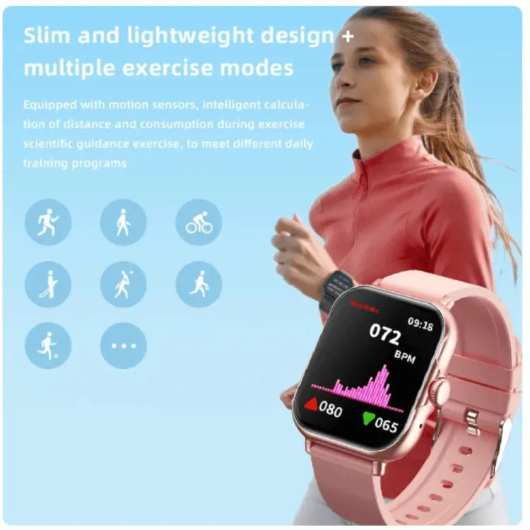 A58 Plus 6-in-1 Smartwatch for Women, Perfect Gift Pink