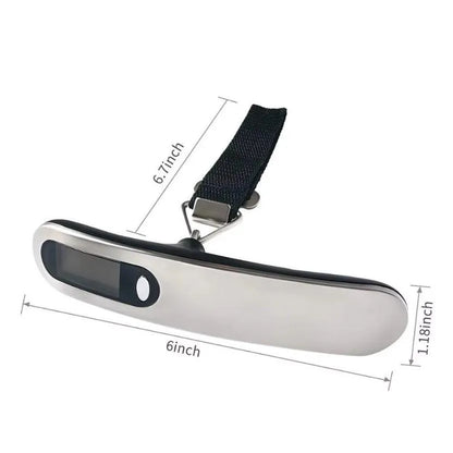 Digital Luggage Scale 50kg Portable Travel Weighing Scale Silver
