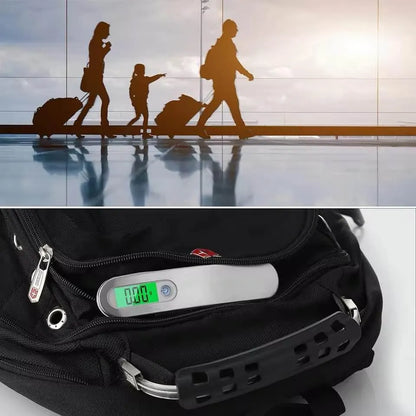 Digital Luggage Scale 50kg Portable Travel Weighing Scale Silver