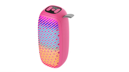 Portable Bluetooth Speaker with LED Lights & Fast Charging - Pink