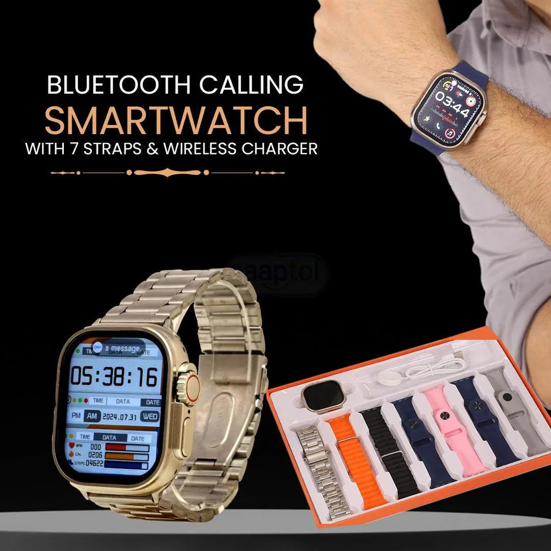 7-in-1 Smart Watch with Heart Rate & Blood Pressure Monitor