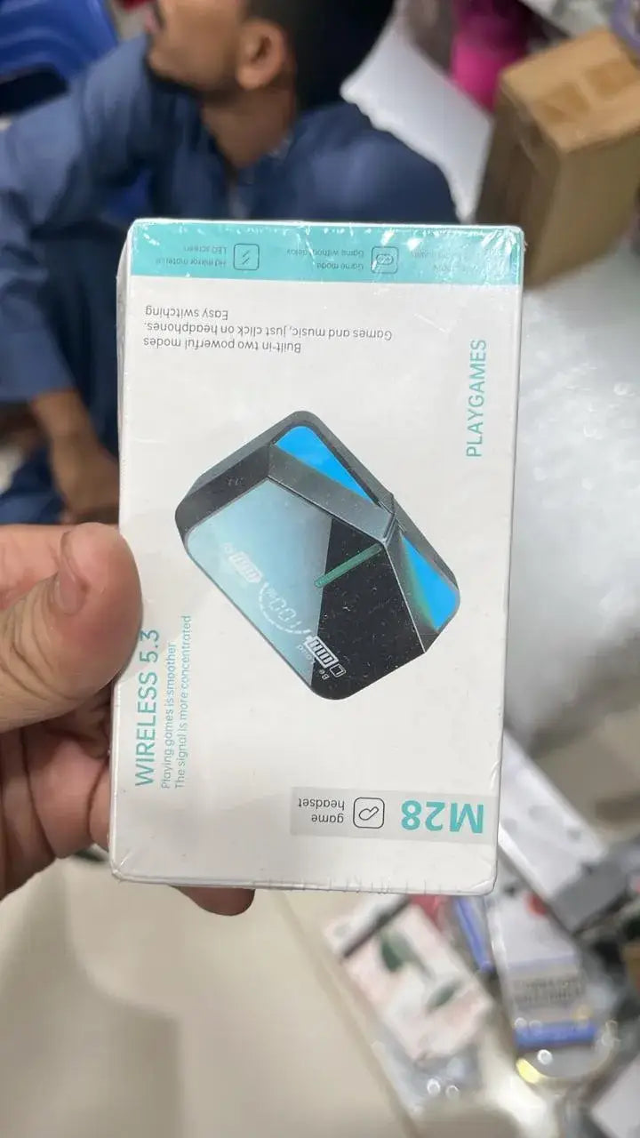 M28 Wireless Earbuds Black Bluetooth 5.3 with LED Display