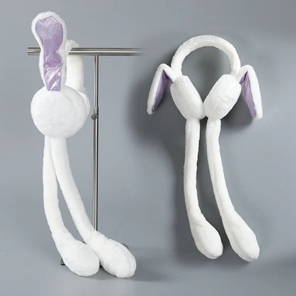 Cute Bunny Cap Headphone – Plush Winter Ear Muff For Women
