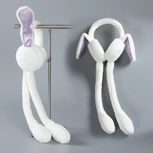 Cute Bunny Cap Headphone – Plush Winter Ear Muff For Women
