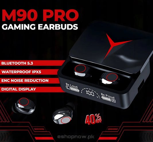 M90 Pro Gaming Earbuds – Bluetooth 5.3 With ENC Noise Reduction
