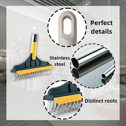 120° Rotatable Floor Brush Bathroom Tile Window Scrubber 2-in-1