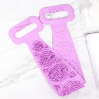 Double Side Bath Towel Scrubber (Random Color)