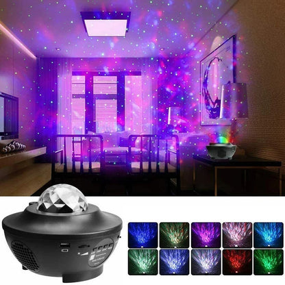 USB Starry Sky Projector Night Lamp with Bluetooth Speaker