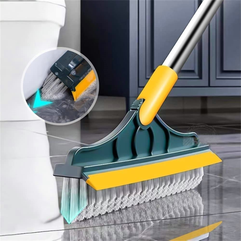 120° Rotatable Floor Brush Bathroom Tile Window Scrubber 2-in-1