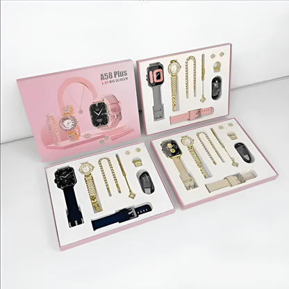 A58 Plus 6-in-1 Smartwatch for Women, Perfect Gift Pink