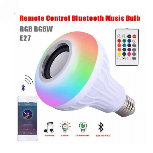 Multicolor LED Bulb with Bluetooth Speaker 12W