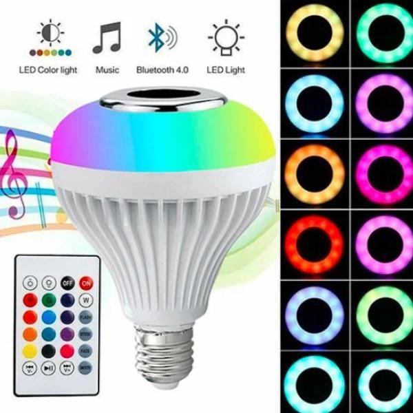 Multicolor LED Bulb with Bluetooth Speaker 12W