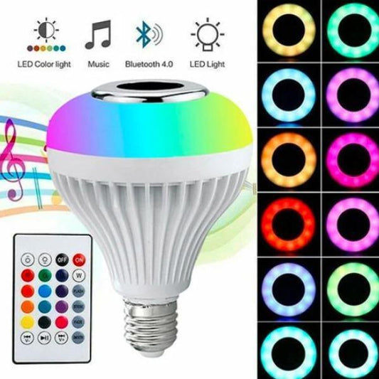 Multicolor LED Bulb with Bluetooth Speaker 12W