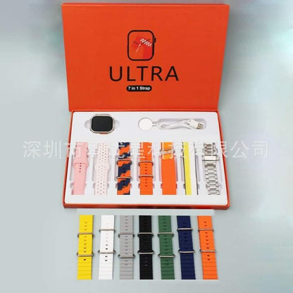 Ultra Smart Watch Bundle – 7 Straps, Calls & Fitness