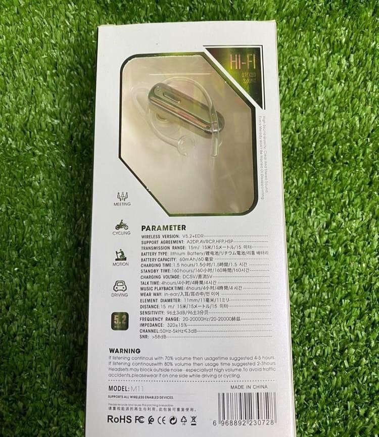 Smart Bluetooth Headset M11 Mini Compact Comfortable Durable