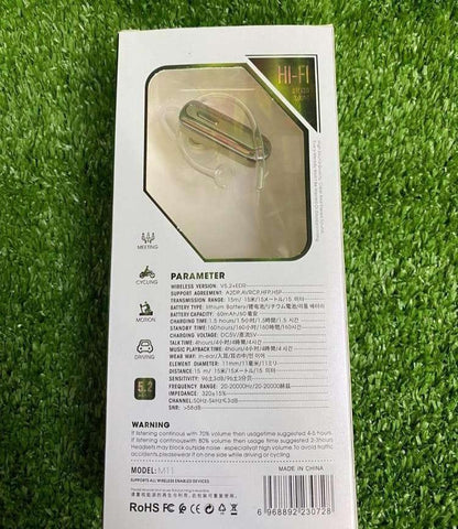Smart Bluetooth Headset M11 Mini Compact Comfortable Durable