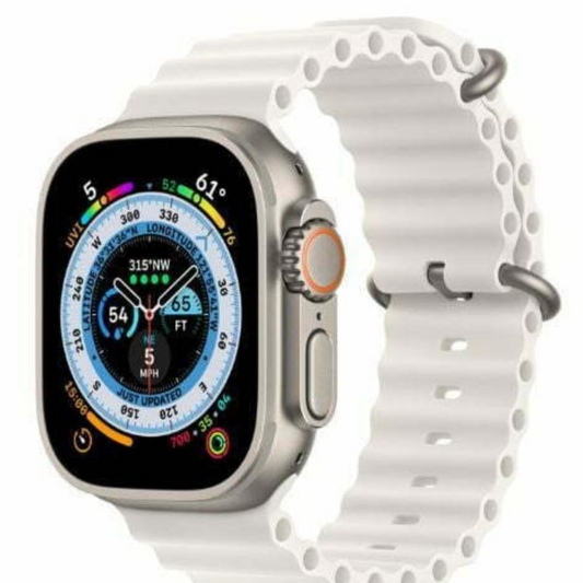 T800 Ultra Smart Watch Silver Fast Charging IP65 Waterproof