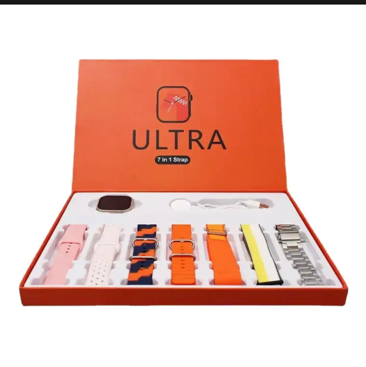 Ultra Smart Watch Bundle – 7 Straps, Calls & Fitness