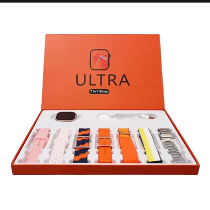 Ultra Smart Watch Bundle – 7 Straps, Calls & Fitness
