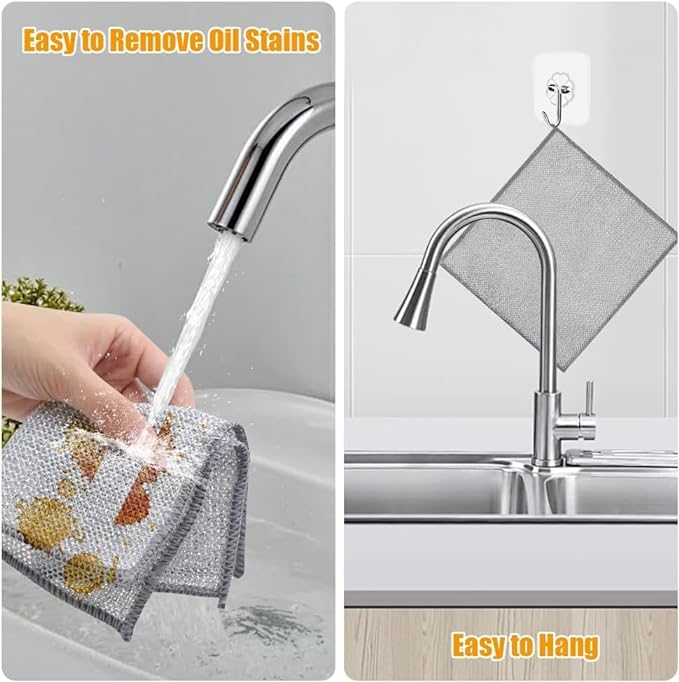 Disposable Food Cover 100Pcs + Metal Dishwashing Rug Combo Deal