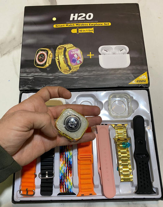 Smartwatch Set Gold Black Orange Pink Waterproof Bluetooth 1.0