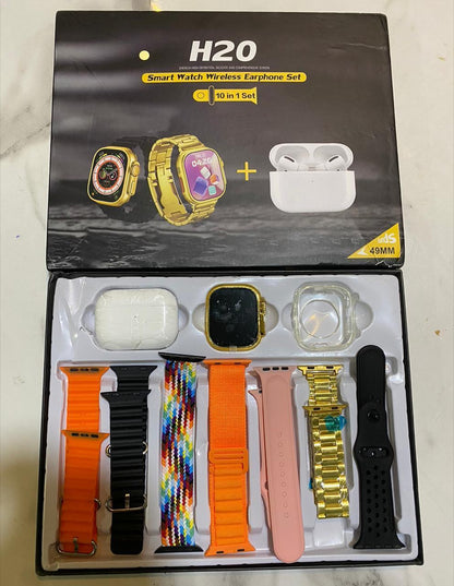 Smartwatch Set Gold Black Orange Pink Waterproof Bluetooth 1.0