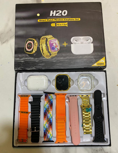 Smartwatch Set Gold Black Orange Pink Waterproof Bluetooth 1.0