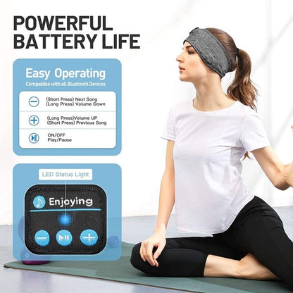 Wireless Bluetooth Sleep Headband – Sports Music Headphones With Built-in Mic