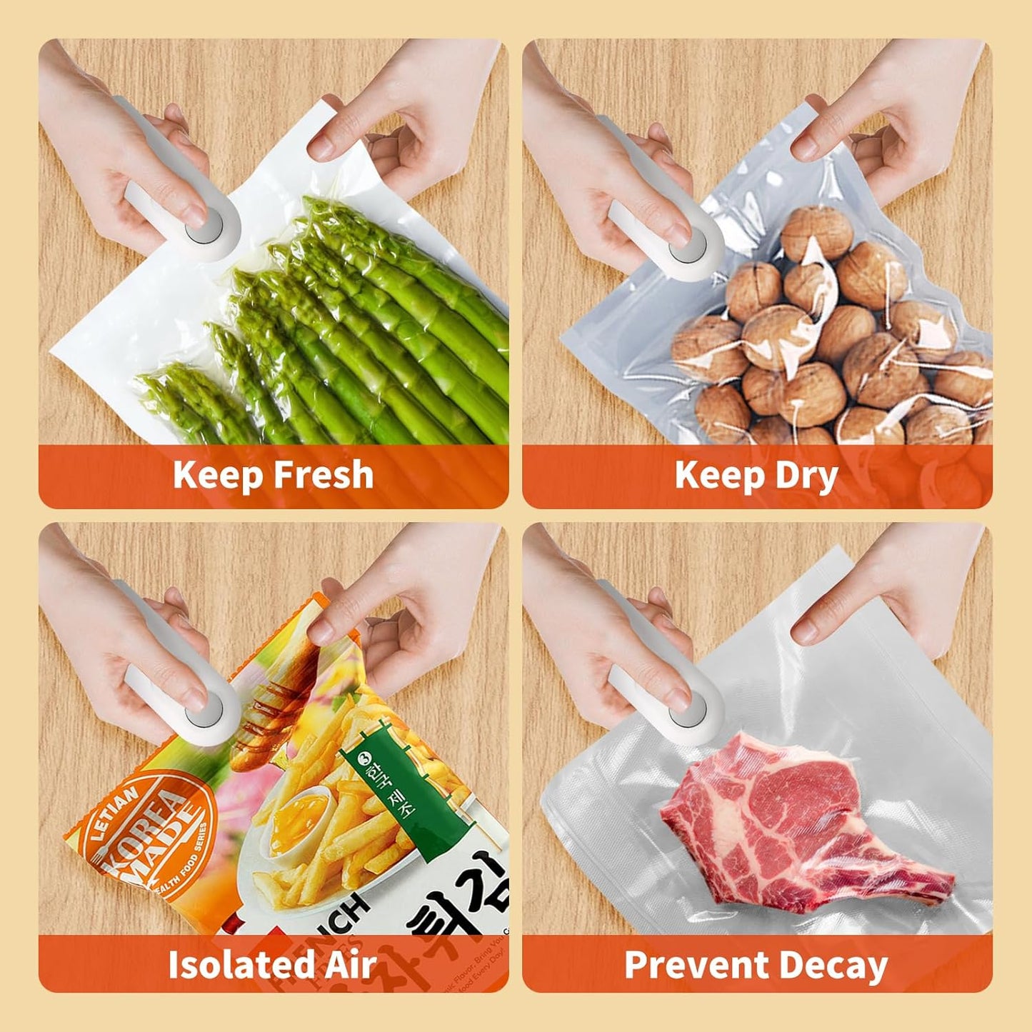 USB Mini Heat Sealer 2-in-1 Food & Snack Bag Sealing Machine