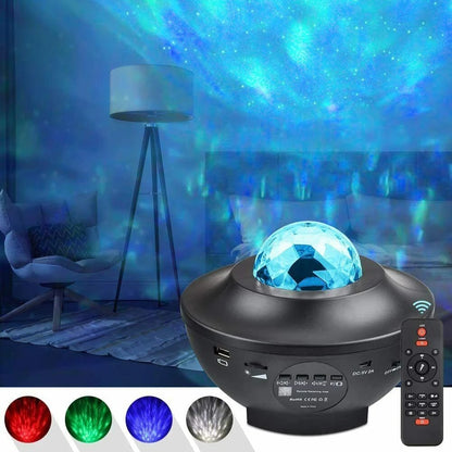 USB Starry Sky Projector Night Lamp with Bluetooth Speaker