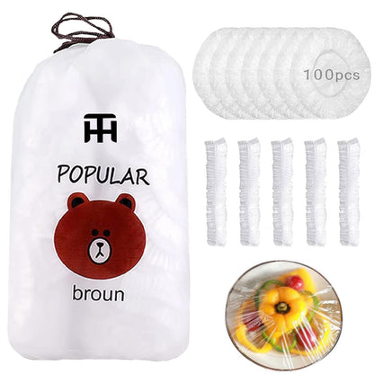 Disposable Food Cover 100Pcs + Metal Dishwashing Rug Combo Deal
