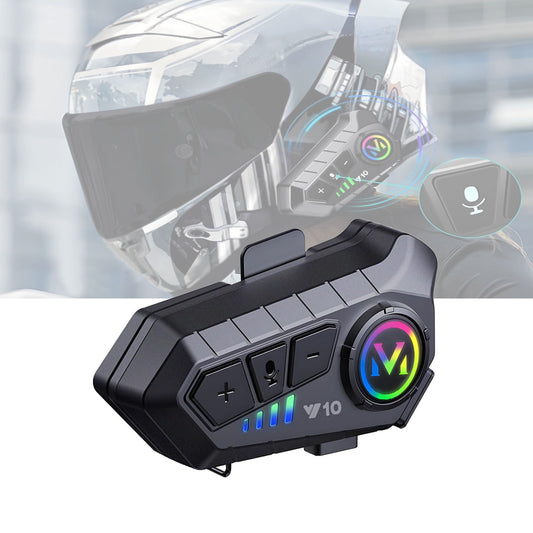 Motorcycle Helmet Bluetooth 5.3 Headset – Waterproof Noise Reduction Headphones