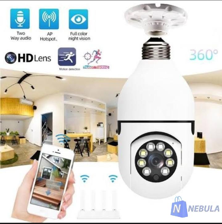 360 View Security Camera White ABS Plastic