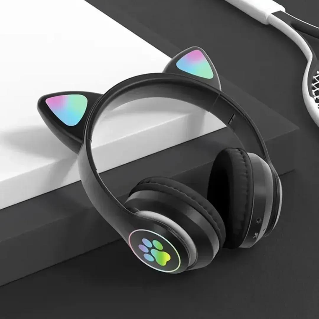 Cat Ear LED Headphones Multicolor ABS for Teens Young Adults
