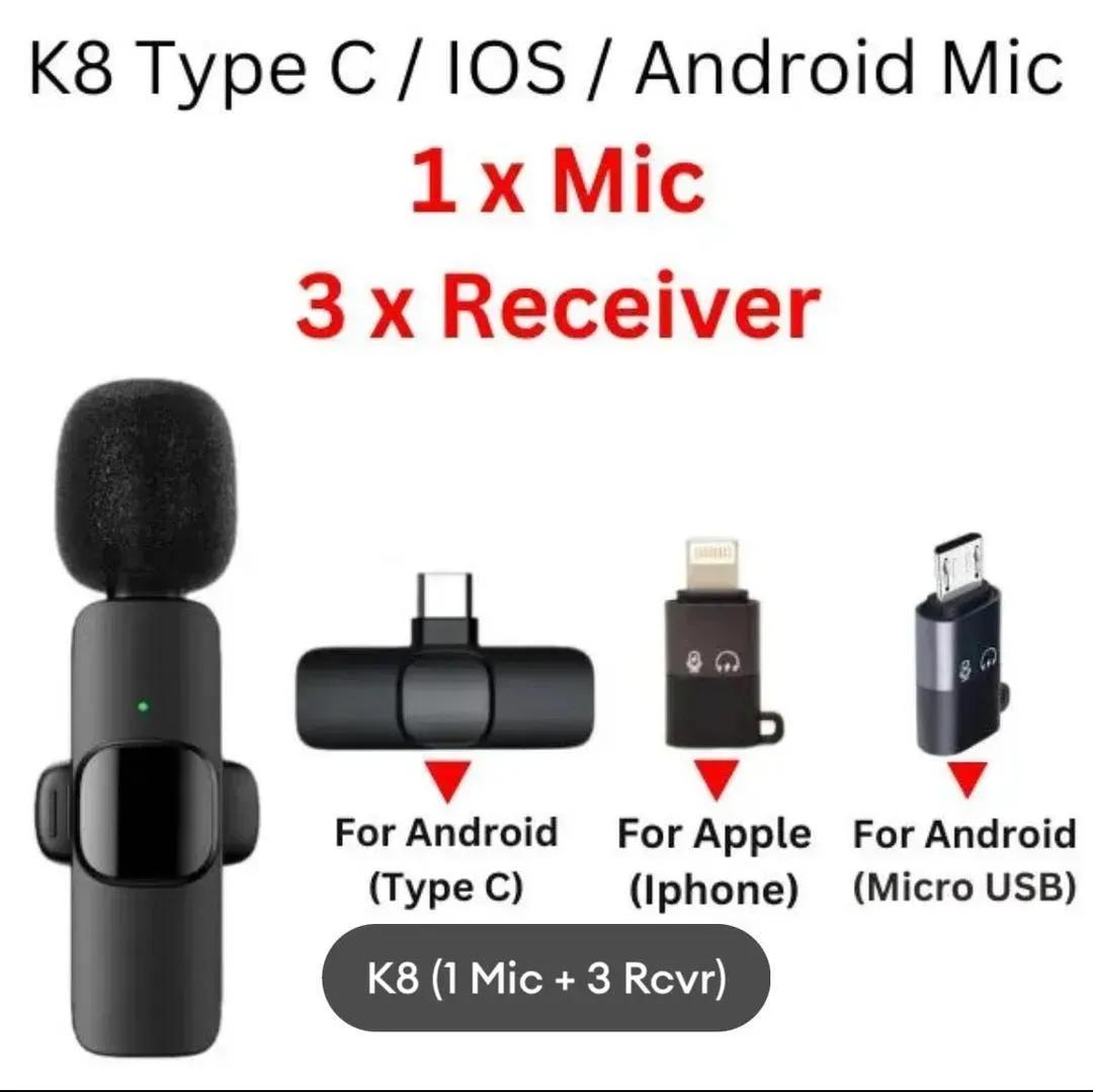 Wireless Type-C Mic for Vlogging & Streaming