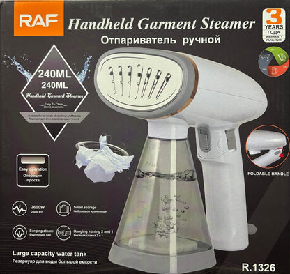 RAF Handheld Garment Steamer Iron 240ML Portable Foldable