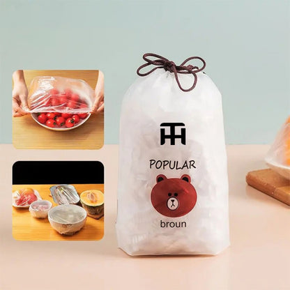 Disposable Food Cover 100Pcs + Metal Dishwashing Rug Combo Deal