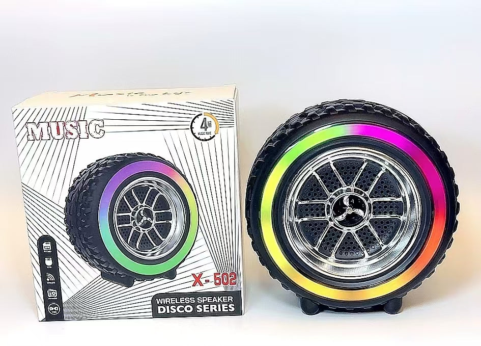 X-502 RGB Wheel Speaker With Subwoofer, USB & BT Playback